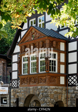 Quelle Haus mit Grottoneum, Saalfeld Fee Grotten, Saalfeld, Thüringen, Deutschland Stockfoto