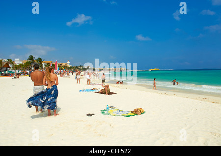 Strand Playa del Carmen, Bundesstaat Quintana Roo, Mexiko, Stockfoto