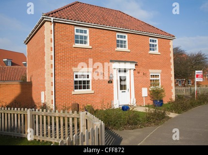 Neues Einfamilienhaus zum Verkauf Rendlesham nahe Woodbridge, Suffolk Stockfoto