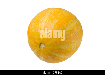 Melone Melone isoliert auf weiss mit Beschneidungspfad Stockfoto