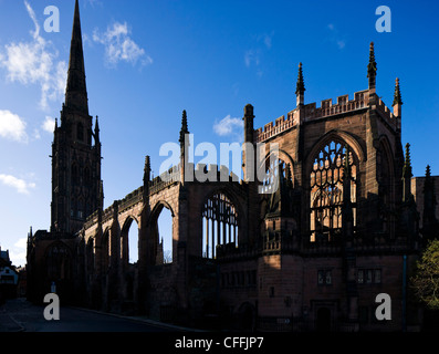 Die alte Kathedrale, ausgebombten Coventry, West Midlands, England, UK Stockfoto