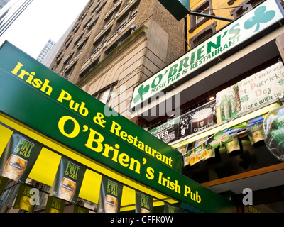 OBrien Irish Pub & Restaurant, Times Square, New York City Stockfoto