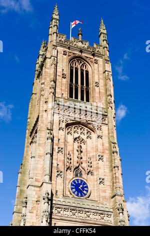 Der Turm der Kathedrale, Derby, Derbyshire, East Midlands, England, UK Stockfoto