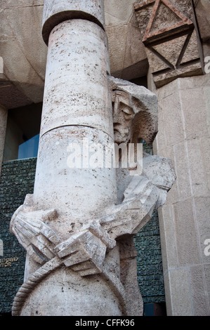 Detail der Sagrada Familia. Barcelona, Spanien. Stockfoto