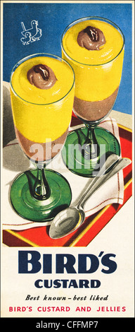 Original Werbung in der 1940er Jahre Ära Magazin Werbung Vogels Pudding Stockfoto