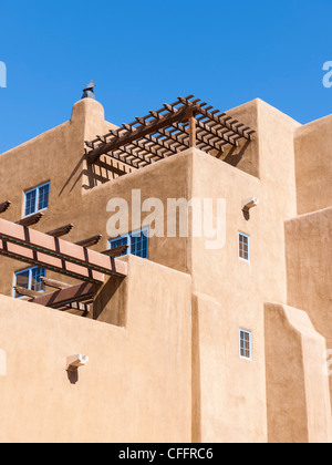 Pueblo-Revival-Architektur, Santa Fe Stockfoto