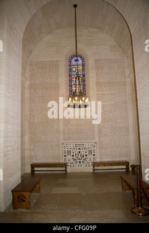 Kapelle an der Aisne Marne amerikanischen ersten Weltkrieg Friedhof liegen unter Belleau Wood in der Nähe von Chateau Thierry, Frankreich Stockfoto