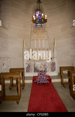 Kapelle an der Aisne Marne amerikanischen ersten Weltkrieg Friedhof liegen unter Belleau Wood in der Nähe von Chateau Thierry, Frankreich Stockfoto