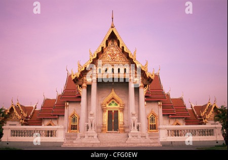 Thailand, Bangkok, Marmor-Tempel, Wat Benchamabophit Stockfoto