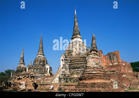 Thailand, Ayutthaya, Ayutthaya Historical Park, Wat Phra Si Sanphet Stockfoto