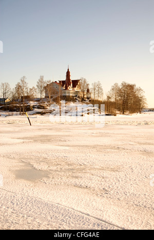 Haus in kleinen Inselstaaten, Helsinki, Finnland Stockfoto