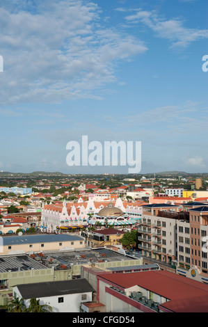 Ein Blick über die Stadt von Oranjestad, Aruba, Karibik Stockfoto