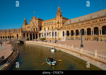 Plaza de Espana square Komplex (1929) zentrale Sevilla Andalusien Spanien Stockfoto