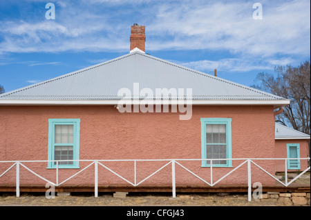 Historisches Wortley Hotel, einst im Besitz von Sheriff Pat Garrett, getöteten Billy the Kid - Lincoln, New Mexico Stockfoto