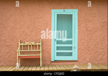 Historisches Hotel Wortley, einst im Besitz von Sheriff Pat Garrett, getöteten Billy the Kid - Lincoln, New Mexico. Stockfoto