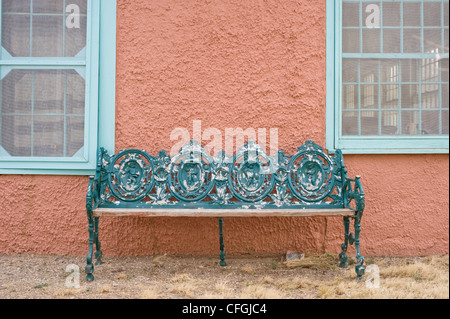 Historisches Hotel Wortley, einst im Besitz von Sheriff Pat Garrett, getöteten Billy the Kid - Lincoln, New Mexico. Stockfoto