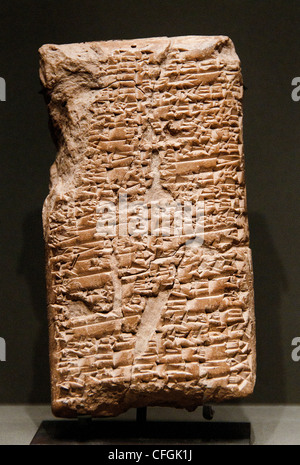 Code der Gesetze Ishtar von Isin in sumerischen Lipit-Dynastie Isin Herrschaft Lipit-Ishtar 12 C BC Mesopotamia Tontafel geschrieben Stockfoto