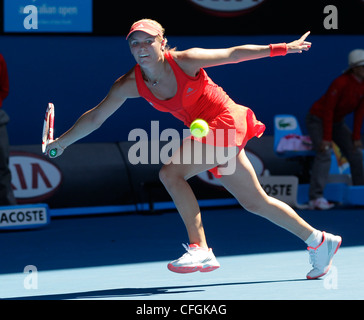 Caroline Wozniacki (DEN) bei den Australian Open 2012, ITF Grand-Slam-Tennis-Turnier, Melbourne Park, Australien. Stockfoto