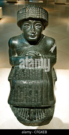 Fürst Gudea von Lagash gewidmet Gott Ningishzida 2120 BC Tello neusumerischen Mesopotamien Hauran phönizischen punischen Welt Südarabien Stockfoto