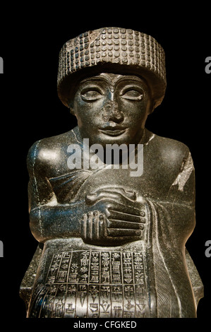 Fürst Gudea von Lagash gewidmet Gott Ningishzida 2120 BC Tello neusumerischen Mesopotamien Hauran phönizischen punischen Welt Südarabien Stockfoto