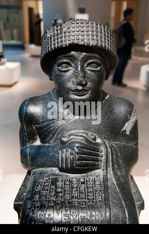 Fürst Gudea von Lagash gewidmet Gott Ningishzida 2120 BC Tello neusumerischen Mesopotamien Hauran phönizischen punischen Welt Südarabien Stockfoto