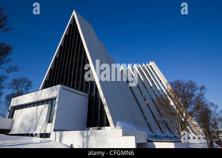 Tromsdalen Kirche (Tromsdalen Kirke), auch bekannt als The Eismeerkathedrale Tromsø Troms-Norwegen Stockfoto