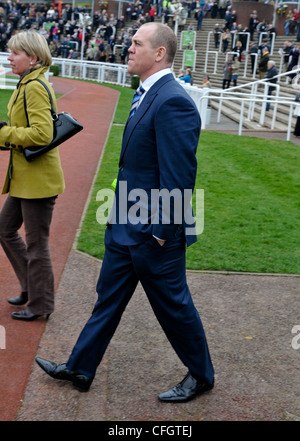 Mike Tindall am ersten Tag der Cheltenham Gold Cup Festival Cheltenham Racecourse Glos Stockfoto