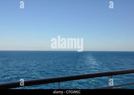 Blick vom Kreuzfahrtschiff Stockfoto