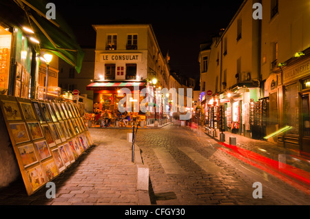 Das Restaurant Le Consulat, Montmartre, Paris, Frankreich Stockfoto