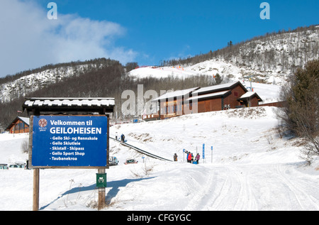 Geiloheisen Skilift, Geilo, Norwegen Stockfoto