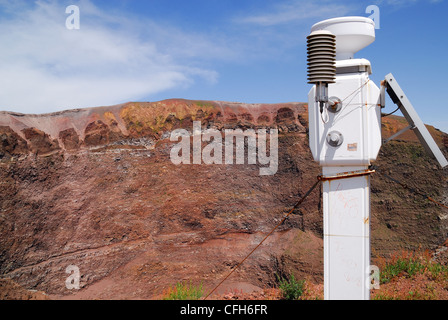 Körperschallmelder auf den Vesuv. Stockfoto