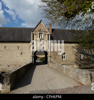 Belgien, Provinz Namur, Lavaux-Ste-Anne, befestigte Burg Stockfoto