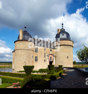 Belgien, Provinz Namur, Lavaux-Ste-Anne, befestigte Burg Stockfoto