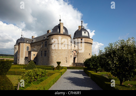 Belgien, Provinz Namur, Lavaux-Ste-Anne, befestigte Burg Stockfoto