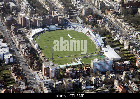 Luftaufnahme des Cricket Ground von Sussex County in Hove, Brighton, East Sussex Stockfoto