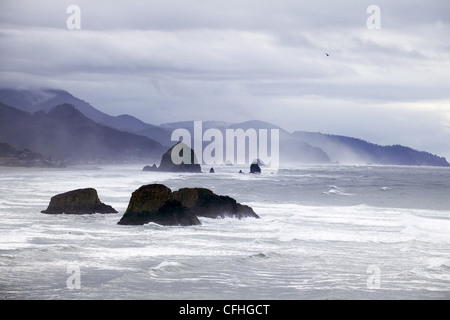 Ecola Beach in der Nähe von Cannon beach Stockfoto