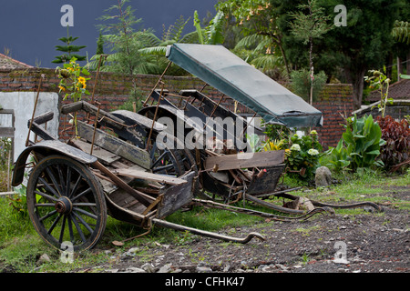 Typisches Haus in einem Java-Dorf in der Nähe von den Vulkan Bromo. Bromo, Java, Indonesien, Pazifik, Süd-Asien Stockfoto