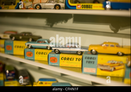 Corgi Spielzeug Alu-druckguss-Modell Autos, Brighton Toy und Modell Museum Stockfoto
