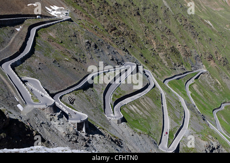 Italien, Trentino-Südtirol, Vinschgau Tal, Nationalpark Stilfser Joch, Zufahrt zum Stilfser Joch Stockfoto