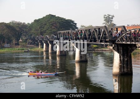 Die Brücke am River Kwai (Kanchanaburi - Thailand). Le Pont De La Rivière Kwaï (Kanchanaburi - Thaïlande). Stockfoto