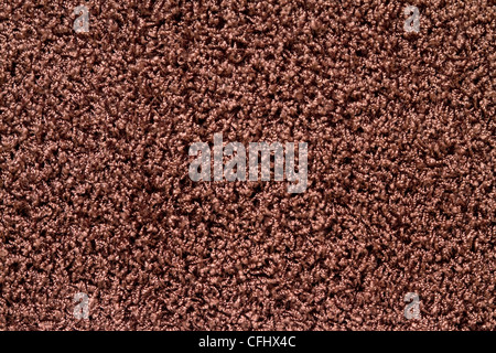 Textur von einer braunen Teppich Langflor. Stockfoto