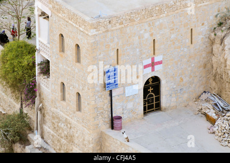 Kloster St. George Griechisch Orthodox, ein Kloster befindet sich in der Judäischen Wüste Wadi Qelt, im östlichen Westjordanland Stockfoto