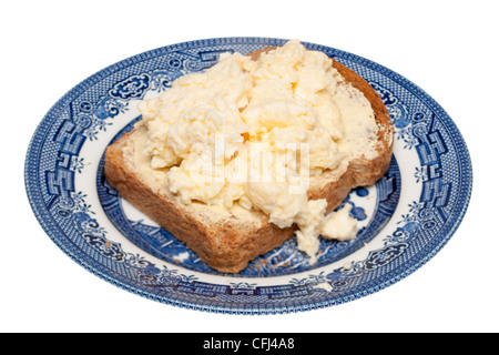 Rührei auf Vollkorn toast Stockfoto