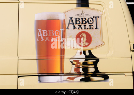 Greene King Abbot Ale Delivery Van, Cambridge, England, UK Stockfoto