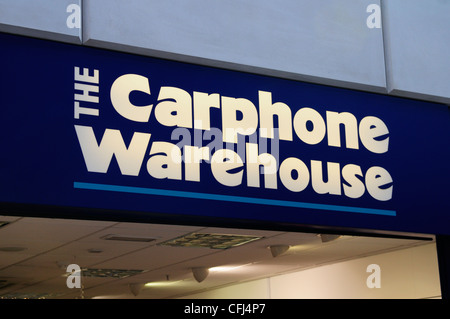 Carphone Warehouse Shop Zeichen, Cambridge, England, UK Stockfoto