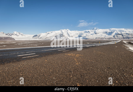 Route 1, Skeidararsandur Sander schlicht, Island Stockfoto