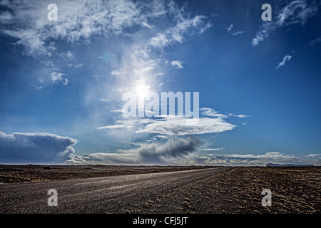 Route 1, Skeidararsandur Sander schlicht, Island Stockfoto