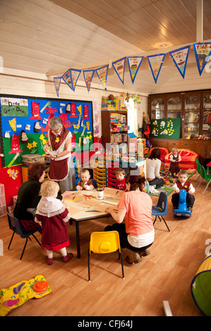 Cylch Meithryn - der walisischen Sprache Kindergarten Kindergarten Wales UK Stockfoto