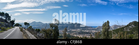 Blick auf Palermo von Mount Pilgrim - Monte Pellegrino-Sizilien-Italien Stockfoto