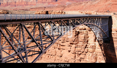 Navajo-Brücke über den Colorado River bei Lees Ferry Stockfoto